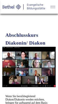 Vorschau der mobilen Webseite www.diakon-in.de, Ev. Bildungungsstätte für Diakonie und Gemeinde