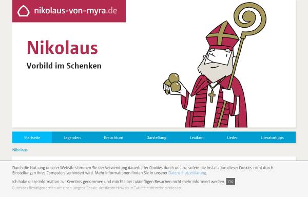 Vorschau von www.nikolaus-von-myra.de, Nikolaus von Myra