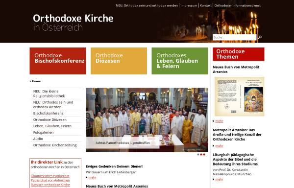 Vorschau von www.orthodoxe-kirche.at, Orthodoxe Kirche in Österreich