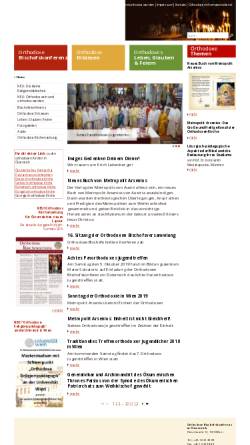 Vorschau der mobilen Webseite www.orthodoxe-kirche.at, Orthodoxe Kirche in Österreich