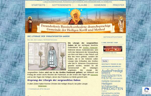 Vorschau von www.deutsch-orthodox.de, Deutschsprachige russisch-orthodoxe Kirche der Hll.Kyrill und Method in Hamburg