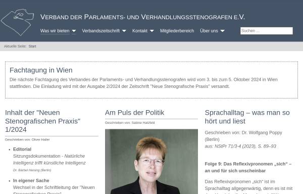 Vorschau von www.parlamentsstenografen.de, Verband der Parlaments- und Verhandlungsstenografen