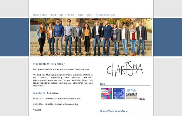 Vorschau von www.band-charisma.de, Charisma - Neue Geistliche Lieder