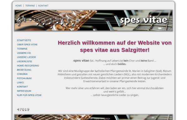 Vorschau von www.spesvitae.de, Spes vitae