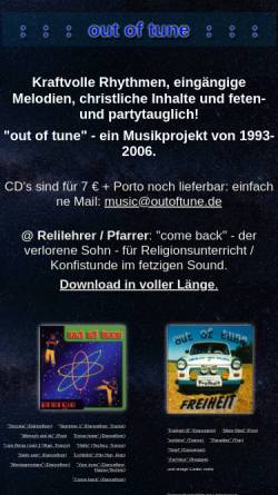 Vorschau der mobilen Webseite www.outoftune.de, Out Of Tune