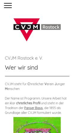 Vorschau der mobilen Webseite cvjm-rostock.jimdo.com, CVJM-Rostock e.V.