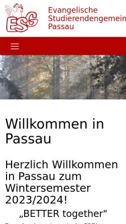 Vorschau der mobilen Webseite esg-passau.de, ESG Passau