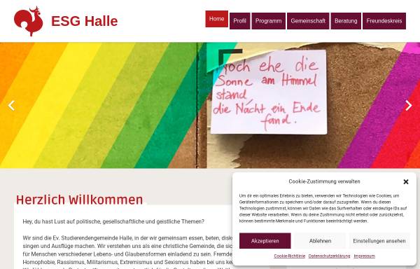 Vorschau von halle-esg.de, Evangelische Studierenden- und Hochschulgemeinde Halle