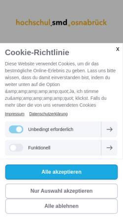 Vorschau der mobilen Webseite smd-osnabrueck.jimdofree.com, SMD Osnabrück