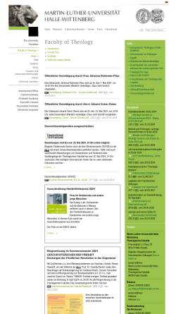 Vorschau der mobilen Webseite www.theologie.uni-halle.de, Theologische Fakultät (evangelisch) der Universität Halle