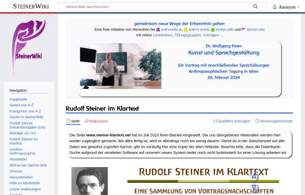 Vorschau von steiner-klartext.net, Rudolf Steiner im Klartext, Uranos e.V.