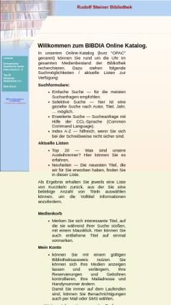Vorschau der mobilen Webseite rsb.bibdia-hosts.de, Rudolf Steiner Bibliothek