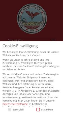 Vorschau der mobilen Webseite freimaurerei-hamburg.de, Zum rothen Adler