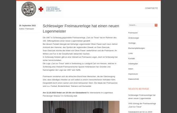 Vorschau von www.freimaurer-schleswig.de, Carl zur Treue