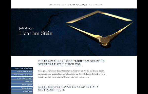 Vorschau von www.lichtamstein.de, Licht am Stein - Freimaurerloge Stuttgart