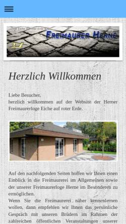 Vorschau der mobilen Webseite www.freimaurer-herne.de, Eiche auf Roter Erde