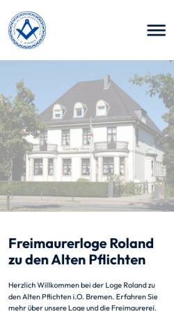 Vorschau der mobilen Webseite www.rolandbremen.de, Roland zu den Alten Pflichten