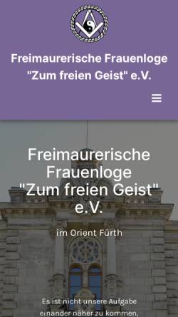 Vorschau der mobilen Webseite freimaurerinnen-franken.de, Zum Freien Geist