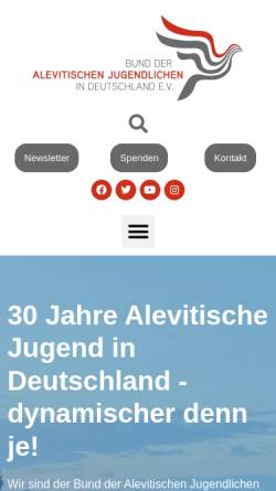 Vorschau der mobilen Webseite www.bdaj.de, Bund der Alevitischen Jugendlichen in Deutschland e.V. (BDAJ)