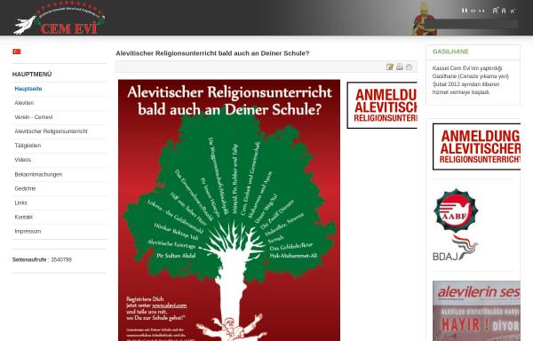 Vorschau von www.alevi-kassel.de, Alevitische Gemeinde Kassel und Umgebung e.V.