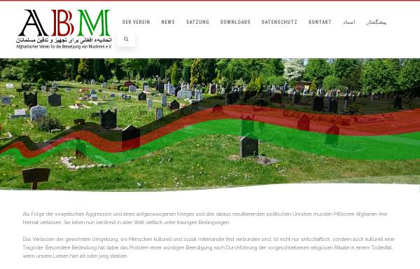 Vorschau von www.abm-essen.de, Afghanischer Verein für die Beisetzung von Muslimen e.V.