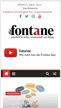 Vorschau der mobilen Webseite diefontaene.de, Fontäne