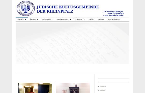Vorschau von www.jkgrp.de, Jüdische Kultusgemeinde der Rheinpfalz