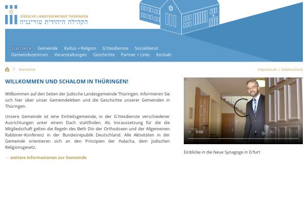 Vorschau von www.jlgt.org, Juedische Landesgemeinde Thueringen