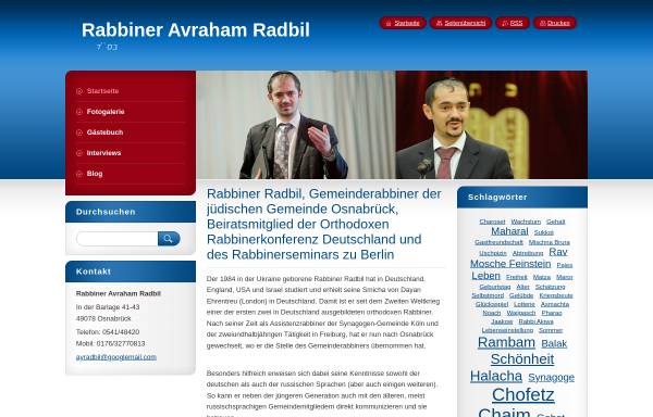 Vorschau von rabbiradbil-com.webnode.com, Rabbiner Avraham Radbil