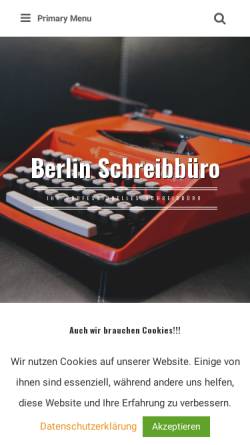 Vorschau der mobilen Webseite www.berlin-schreibbuero.de, Berlin-Schreibbüro, Katja Lipps