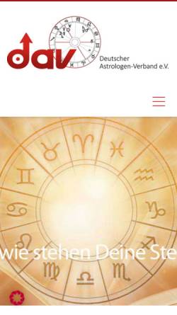 Vorschau der mobilen Webseite www.astrologenverband.de, Deutscher Astrologen-Verband e.V. (DAV)