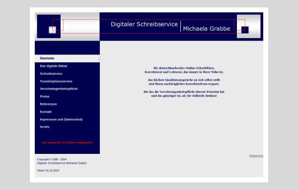 Vorschau von www.digitaler-schreibservice.de, Digitaler Schreibservice, Inh. Michaela Grabbe