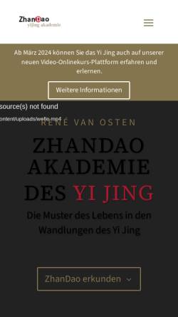 Vorschau der mobilen Webseite www.zhandao.de, Zhan Dao - Die Schule des I Ging