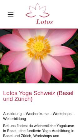 Vorschau der mobilen Webseite lotosyoga.ch, Lotos Yoga