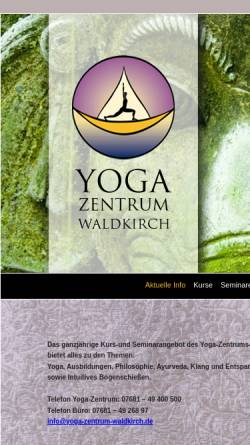 Vorschau der mobilen Webseite yoga-zentrum-waldkirch.de, Yoga-Zentrum Waldkirch - Yoga-Vedanta-Schule