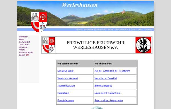 Vorschau von werleshausen.de, Freiwillige Feuerwehr Werleshausen e.V.