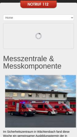 Vorschau der mobilen Webseite www.feuerwehr-waechtersbach.de, Freiwillige Feuerwehr Wächtersbach