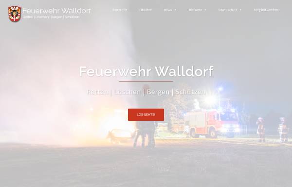 Vorschau von www.feuerwehr-walldorf.org, Freiwillige Feuerwehr Walldorf
