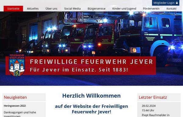 Vorschau von www.feuerwehr-jever.de, Freiwillige Feuerwehr Stadt Jever