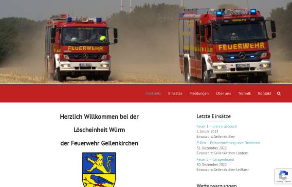 Vorschau von www.feuerwehr-wuerm.de, Löscheinheit Würm