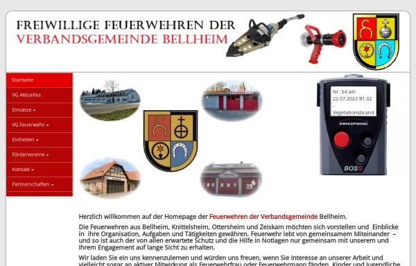 Vorschau von www.feuerwehr-vgbellheim.de, Freiwillige Feuerwehr VG Bellheim