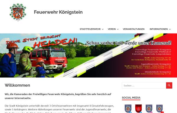 Vorschau von www.ffkgst.de, Freiwilligen Feuerwehr Königstein