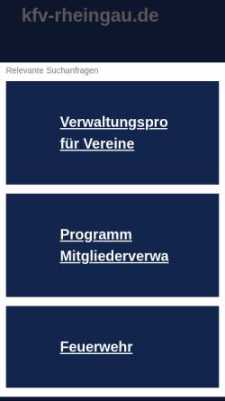 Vorschau der mobilen Webseite www.kfv-rheingau.de, Kreisfeuerwehrverband Rheingau