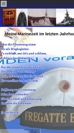 Vorschau der mobilen Webseite www.rainerheidenreich.de, Meine Marinezeit im letzten Jahrhundert