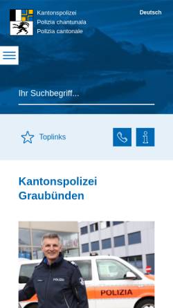Vorschau der mobilen Webseite www.gr.ch, Kantonspolizei Graubünden