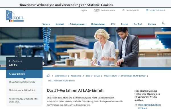 Vorschau von www.zoll.de, Zoll-Online Atlas-Einfuhr