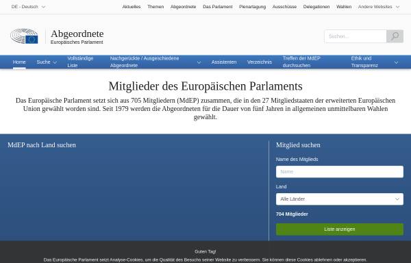 Vorschau von www.europarl.europa.eu, Mitglieder des Europäischen Parlaments