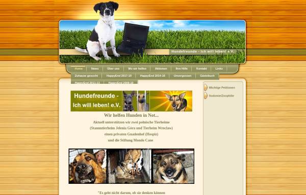 Vorschau von www.hundefreunde-ich-will-leben.de, Nothilfe für Hunde aus Ungarn und weiteren Ländern