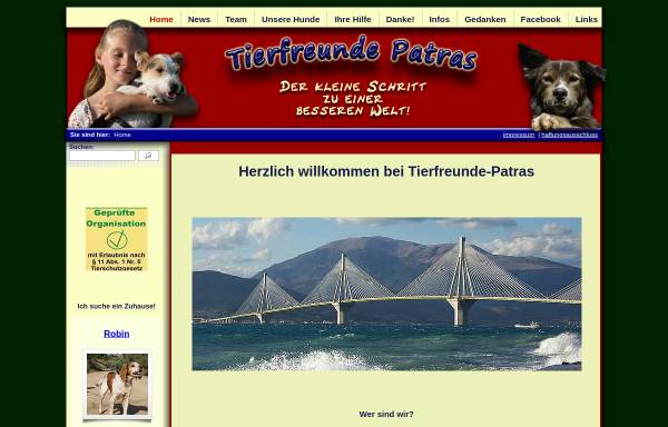 Vorschau von www.tierfreunde-patras.de, Tierfreunde Patras