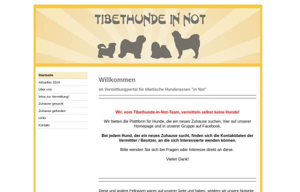 Vorschau von www.tibethunde-in-not.de, Tibethunde in Not